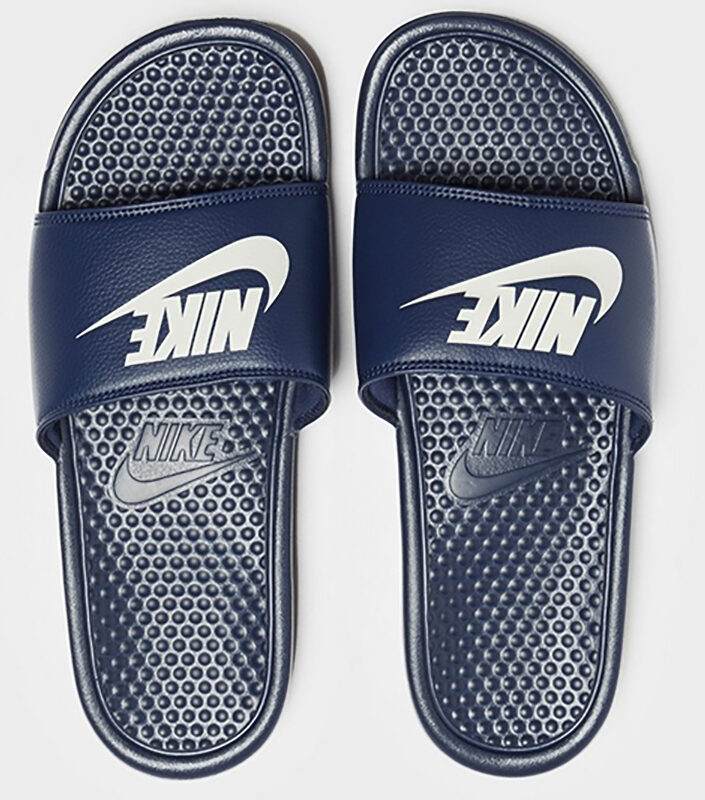 nike benassi navy blue