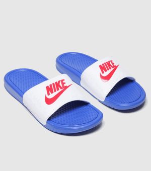 blue nike slide